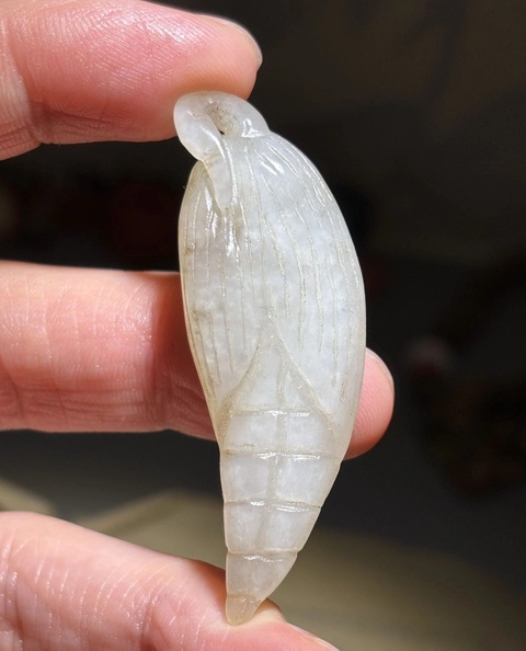 古玩玉器和田玉雕“苞米掛件”真品鑒賞圖