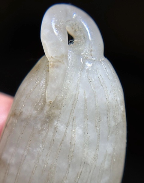 古玩玉器和田玉雕“苞米掛件”真品鑒賞圖