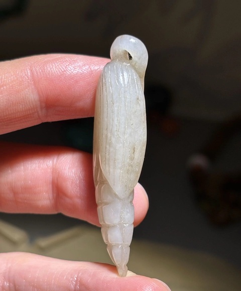 古玩玉器和田玉雕“苞米掛件”真品鑒賞圖