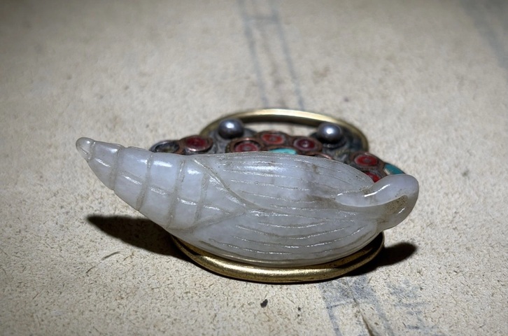 古玩玉器和田玉雕“苞米掛件”真品鑒賞圖