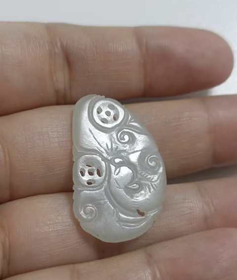 古玩玉器和田玉雕“帽花”真品鑒賞圖