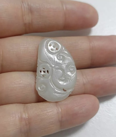 古玩玉器和田玉雕“帽花”真品鑒賞圖