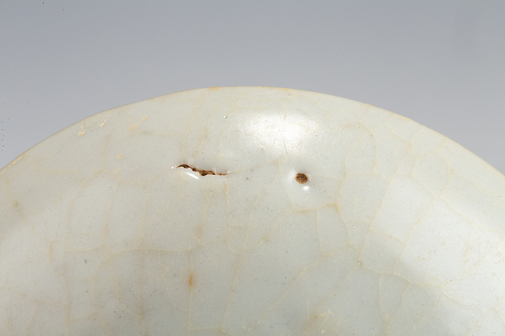 古玩陶瓷明中·白釉臥足洗真品鑒賞圖