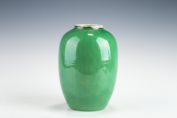 古玩陶瓷清晚·綠釉罐真品鑒賞圖