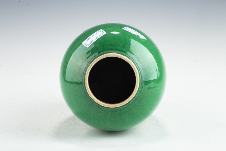 古玩陶瓷清晚·綠釉罐真品鑒賞圖