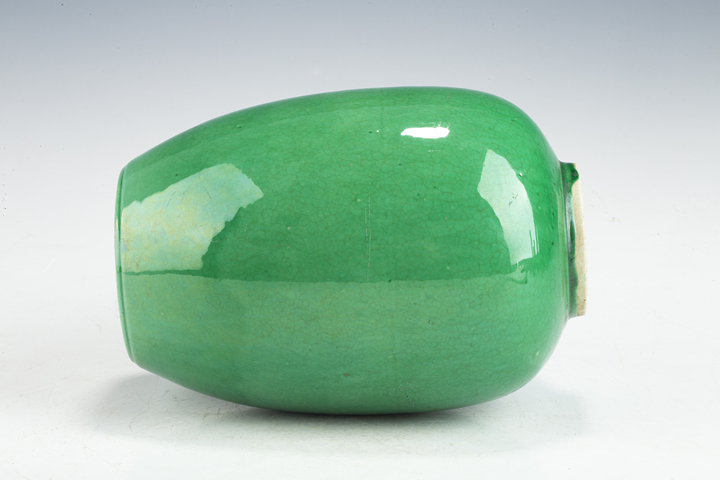 古玩陶瓷清晚·綠釉罐真品鑒賞圖