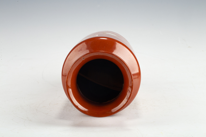 古玩陶瓷民國·珊瑚紅釉筒瓶拍賣，當前價格188元