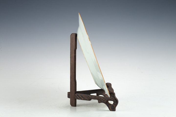 古玩陶瓷清中·青花花卉紋折沿盤拍賣，當前價格413元