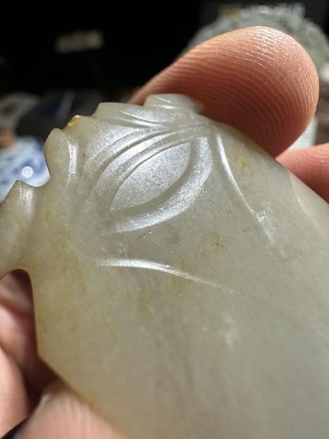 古玩玉器和田玉雕“八刀蟬”真品鑒賞圖