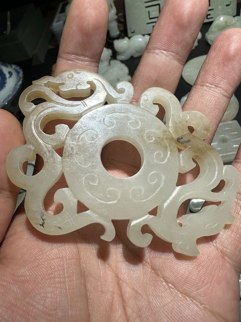 古玩玉器出廓璧真品鑒賞圖