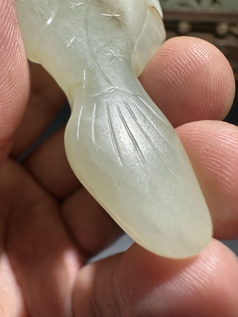 古玩玉器和田玉雕“魚形佩”真品鑒賞圖