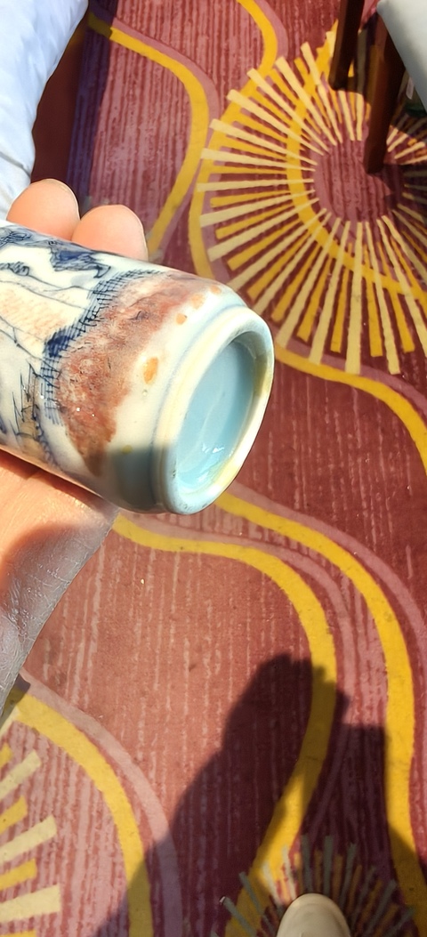 古玩陶瓷青花釉里紅鼻煙壺真品鑒賞圖