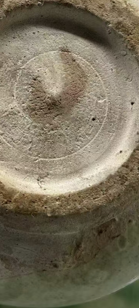 古玩陶瓷綠釉渣斗真品鑒賞圖