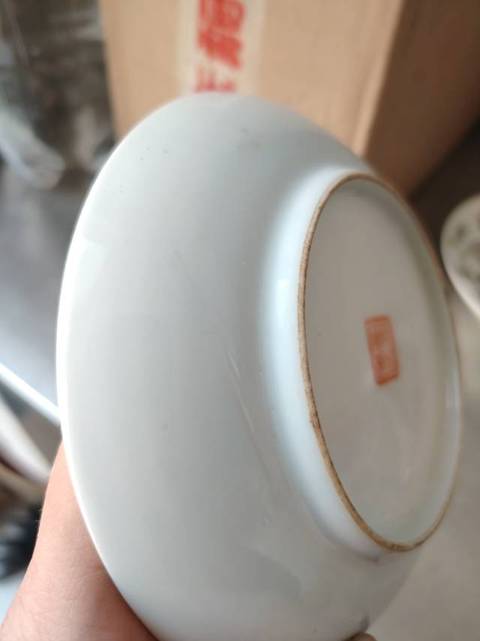 古玩陶瓷粉彩花卉盤真品鑒賞圖