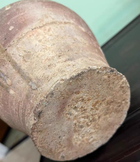 古玩陶瓷青釉四系盤(pán)口瓶真品鑒賞圖