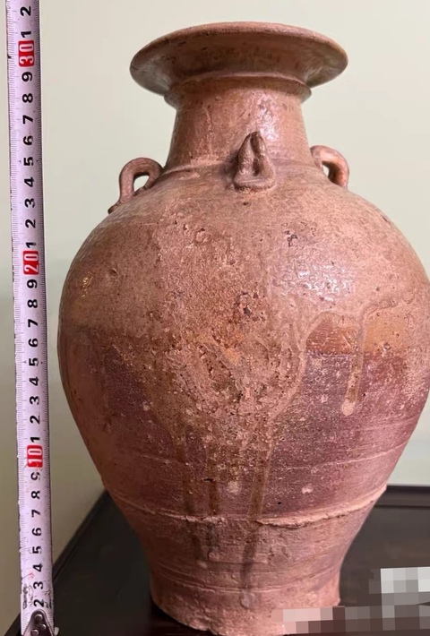 古玩陶瓷青釉四系盤(pán)口瓶真品鑒賞圖