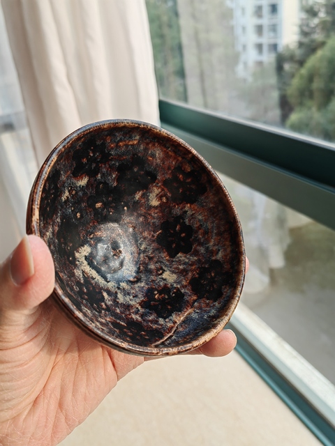 古玩陶瓷吉州窯窯變釉茶盞真品鑒賞圖