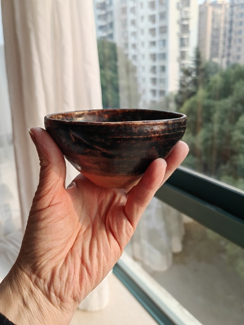 古玩陶瓷吉州窯窯變釉茶盞真品鑒賞圖