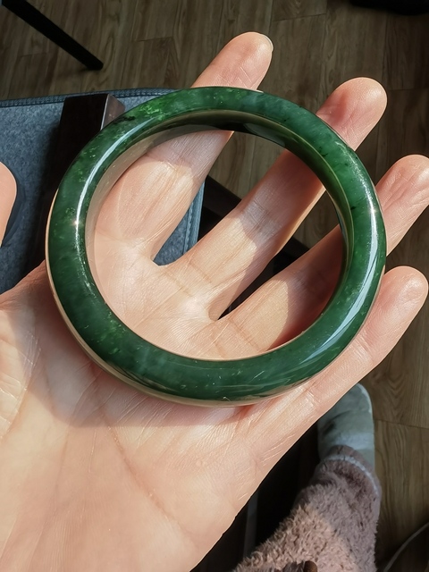 古玩玉器碧玉手鐲真品鑒賞圖