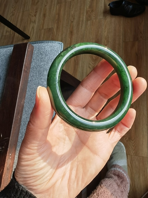 古玩玉器碧玉手鐲真品鑒賞圖