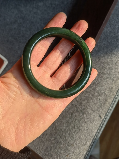 古玩玉器碧玉手鐲真品鑒賞圖