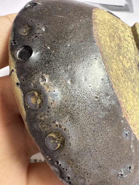 古玩陶瓷黑釉油滴茶碗真品鑒賞圖