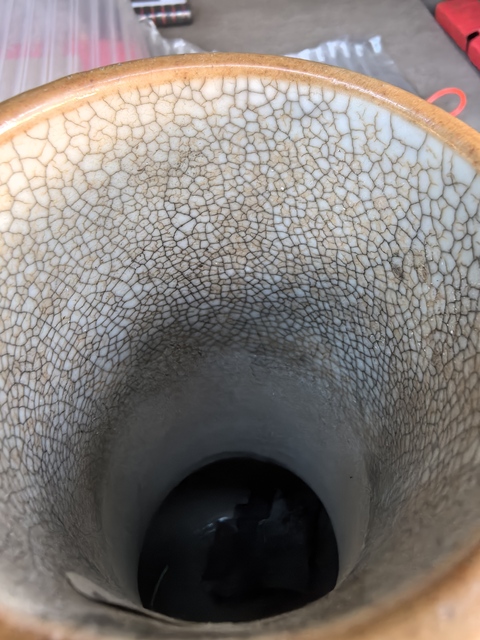 古玩陶瓷綠哥釉瓶真品鑒賞圖