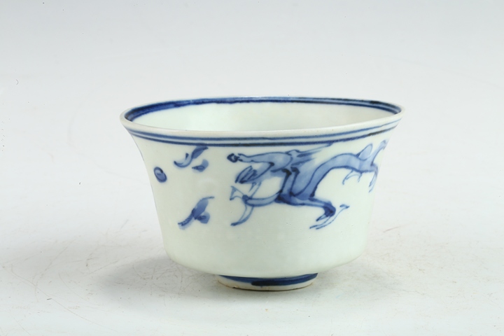 古玩陶瓷明晚·青花云龍紋茶碗 真品鑒賞圖