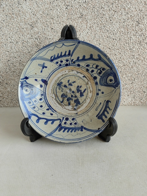 古玩陶瓷魚藻紋青花盤拍賣，當(dāng)前價格680元