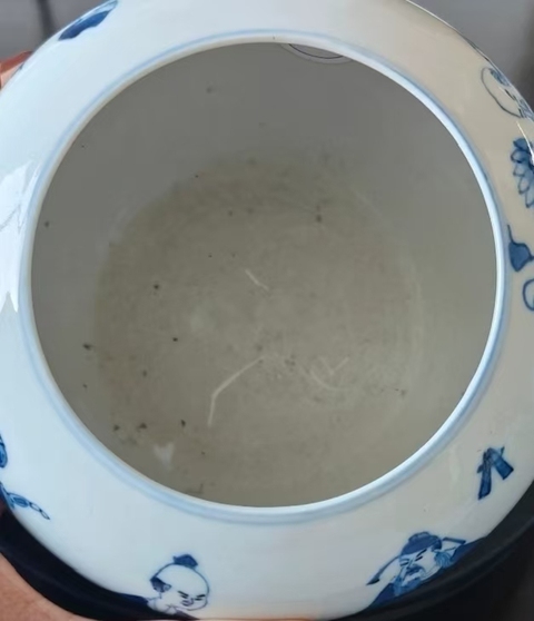 古玩陶瓷八仙圖青花水呈真品鑒賞圖