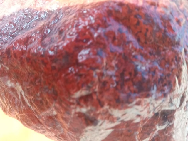 古玩玉器“桂林雞血玉”原石料真品鑒賞圖