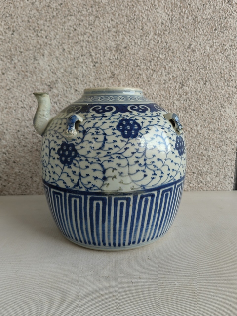 古玩陶瓷道光青花四系壺拍賣，當(dāng)前價(jià)格998元