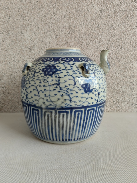 古玩陶瓷道光青花四系壺拍賣，當(dāng)前價(jià)格998元