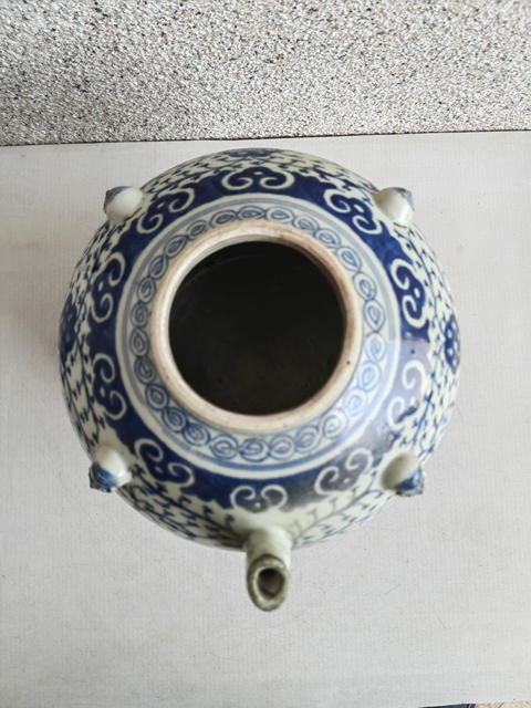 古玩陶瓷道光青花四系壺拍賣，當(dāng)前價(jià)格998元