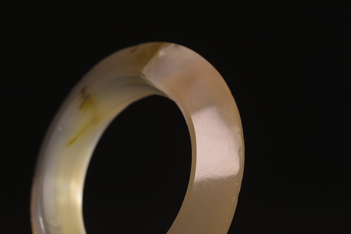 古玩玉器瑪瑙三才環真品鑒賞圖