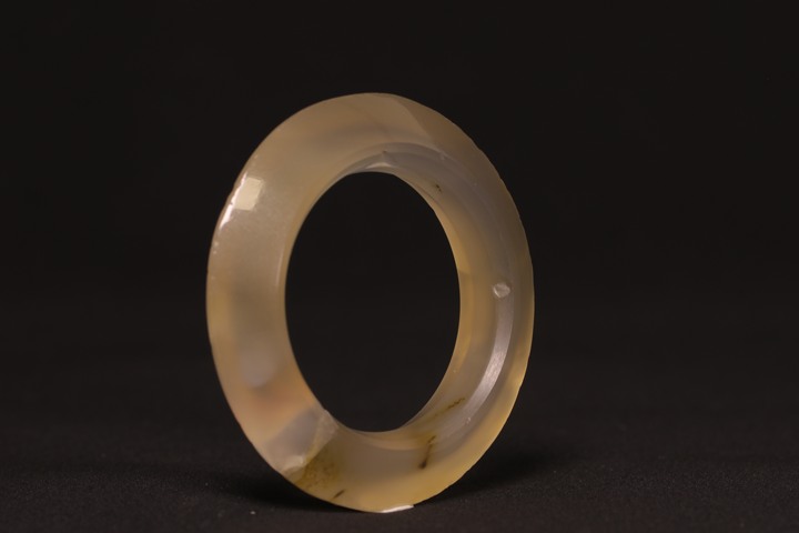 古玩玉器瑪瑙三才環真品鑒賞圖