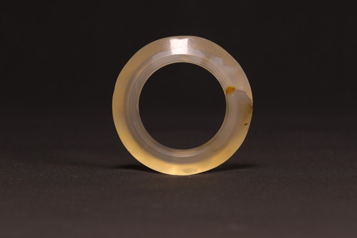 古玩玉器瑪瑙三才環真品鑒賞圖