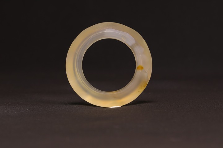 古玩玉器瑪瑙三才環真品鑒賞圖