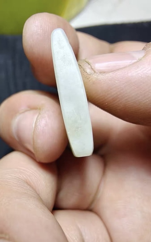 古玩玉器岫玉雕“長命百歲”鎖真品鑒賞圖