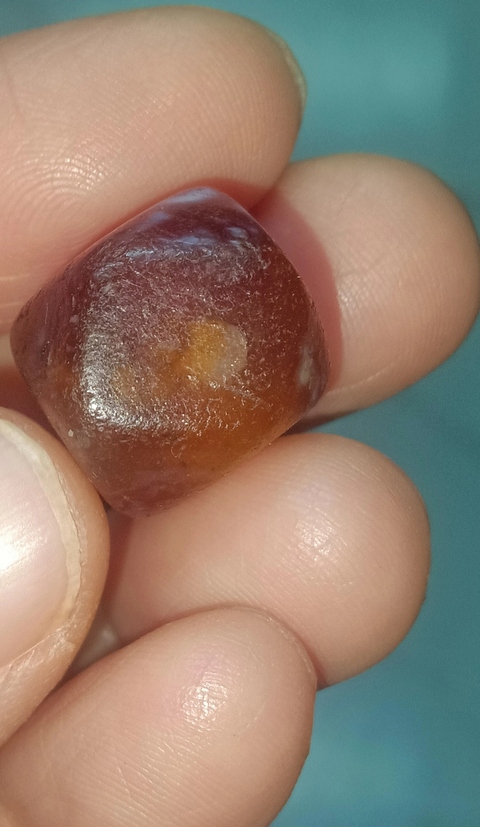 古玩玉器瑪瑙多棱珠真品鑒賞圖