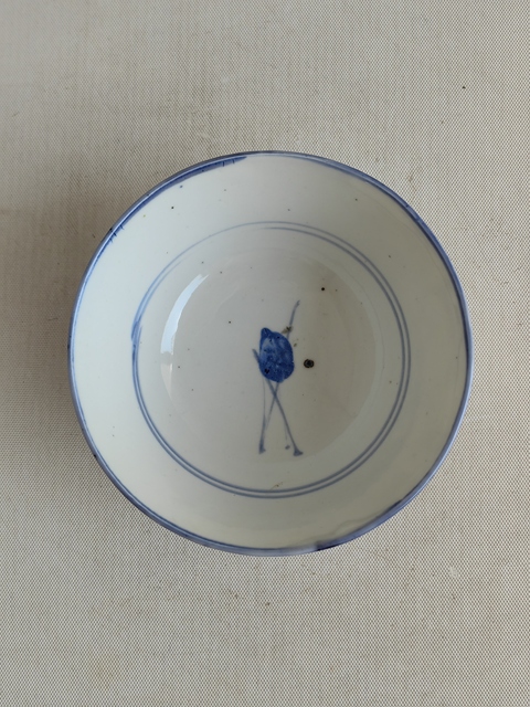 古玩陶瓷花卉紋 青花碗拍賣，當前價格580元