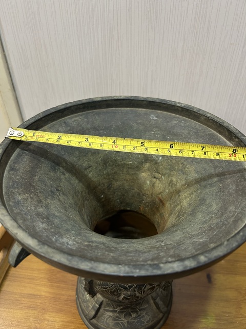 古玩銅器銅花觚真品鑒賞圖