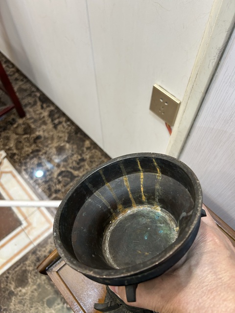 古玩銅器銅花觚真品鑒賞圖