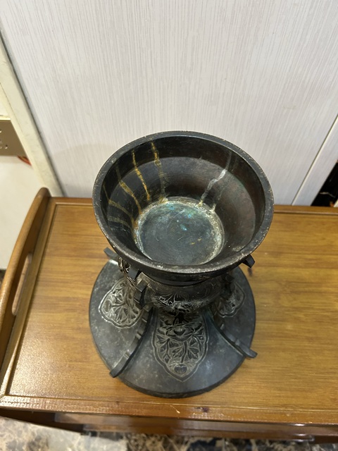 古玩銅器銅花觚真品鑒賞圖