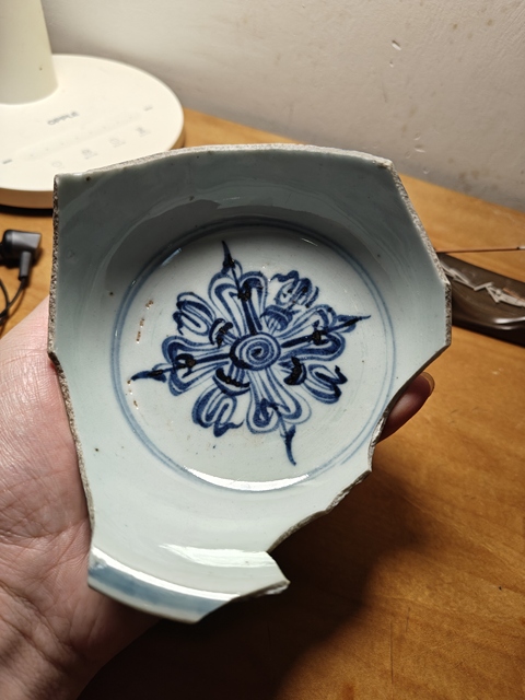 古玩陶瓷青花金剛十字杵標本真品鑒賞圖