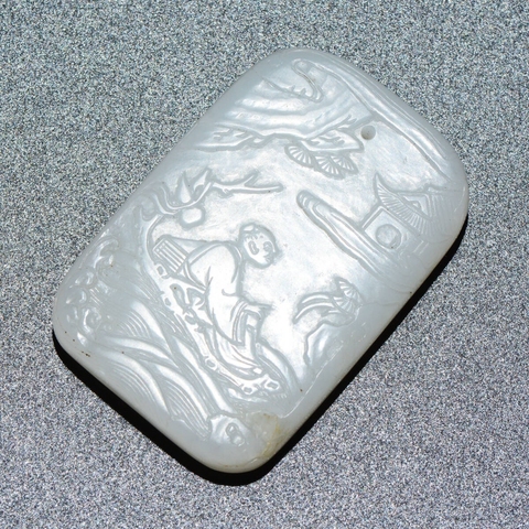 古玩玉器和田玉雕“人物故事”牌真品鑒賞圖