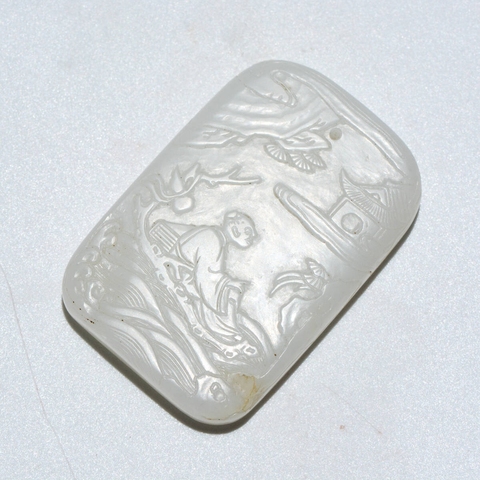 古玩玉器和田玉雕“人物故事”牌真品鑒賞圖