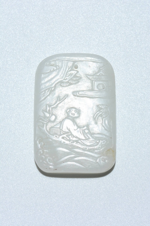 古玩玉器和田玉雕“人物故事”牌真品鑒賞圖