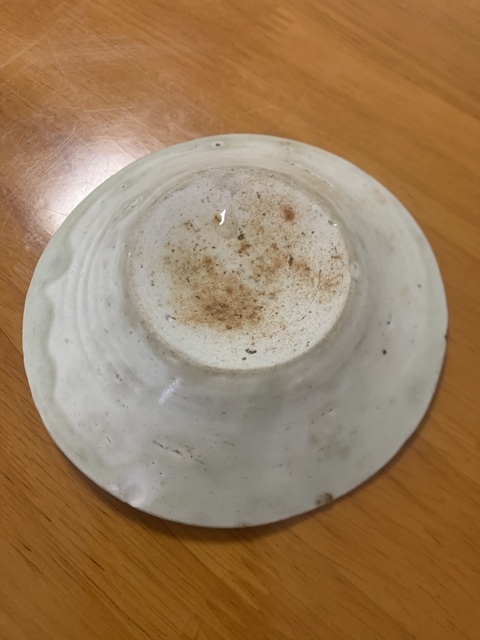 古玩陶瓷六出筋印花盤真品鑒賞圖