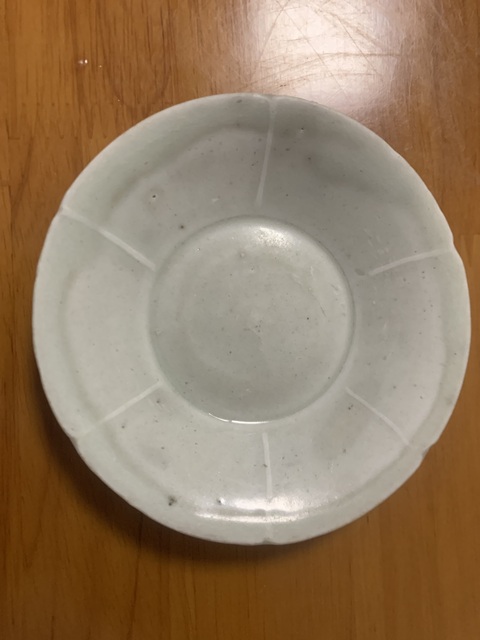 古玩陶瓷六出筋印花盤真品鑒賞圖